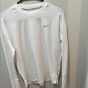 Nike White Long Sleeve Performance Tee